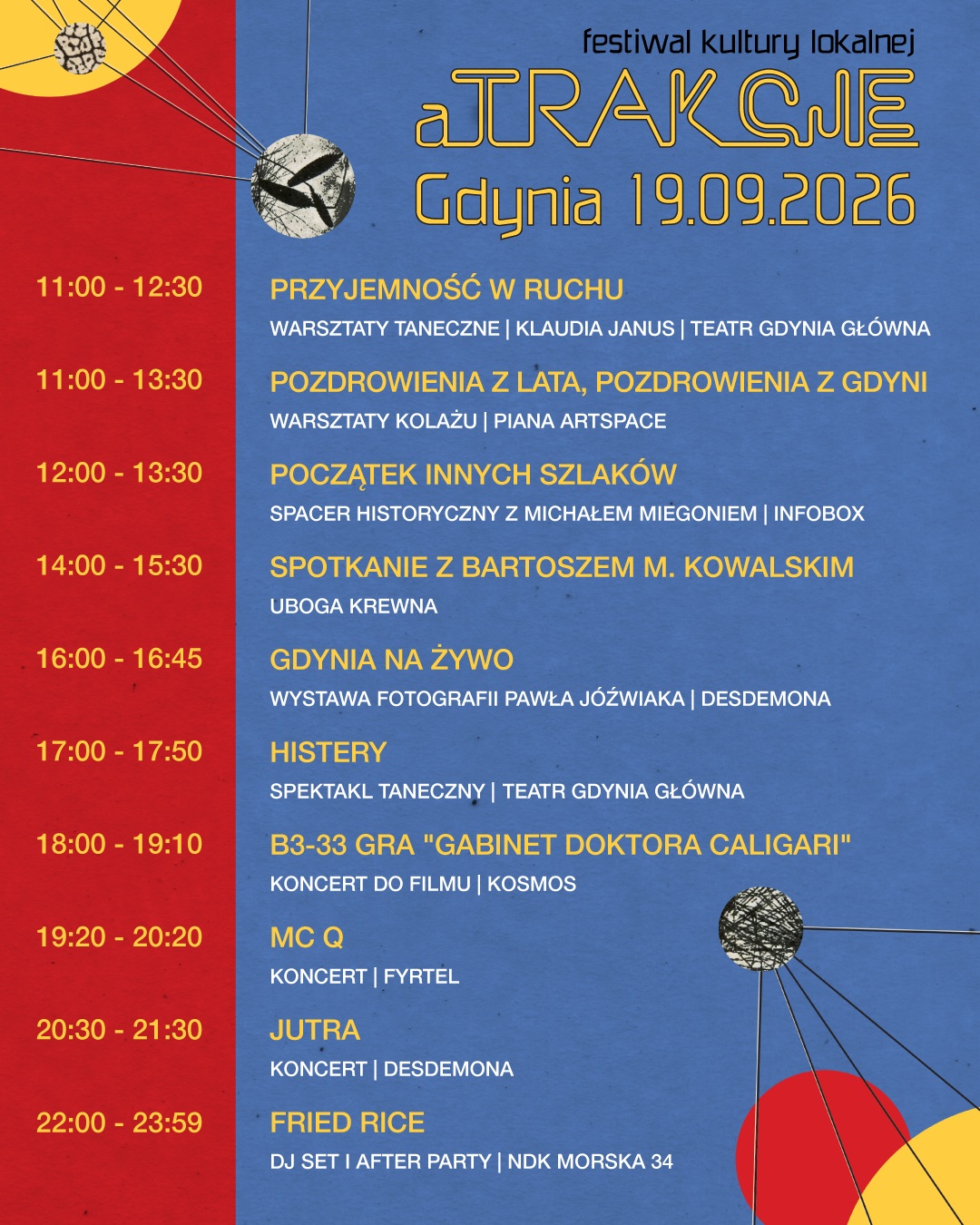 aTrakcje wracają do Gdyni. Przed nami dzień pełen sztuki, muzyki i spotkań