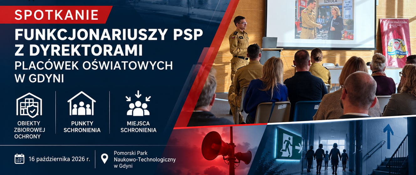 Bezpieczeństwo mieszkańców Gdyni - spotkanie strażaków z dyrektorami placówek oświatowych