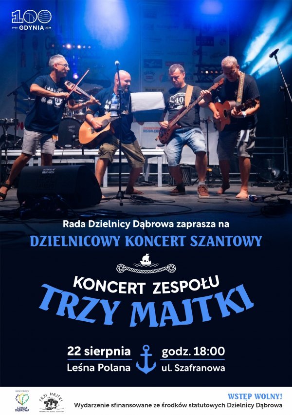 Dzielnicowy Koncert Szantowy – Trzy Majtki na Dąbrowie!