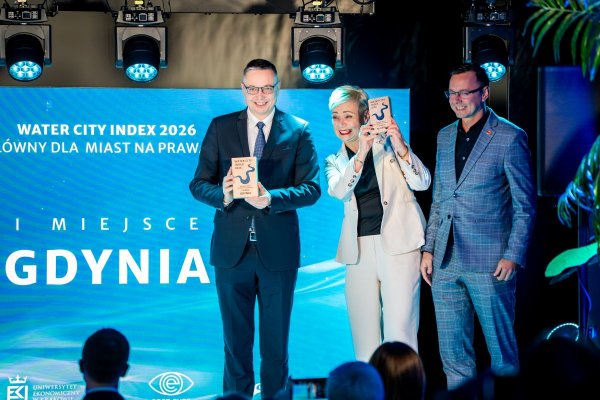Gdynia najlepsza w Polsce w gospodarowaniu wodą. Pierwsze miejsce w rankingu Water City Index 2026