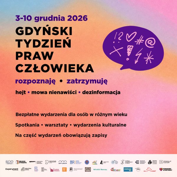 Gdyński Tydzień Praw Człowieka 2026: rozpoznaję, zatrzymuję