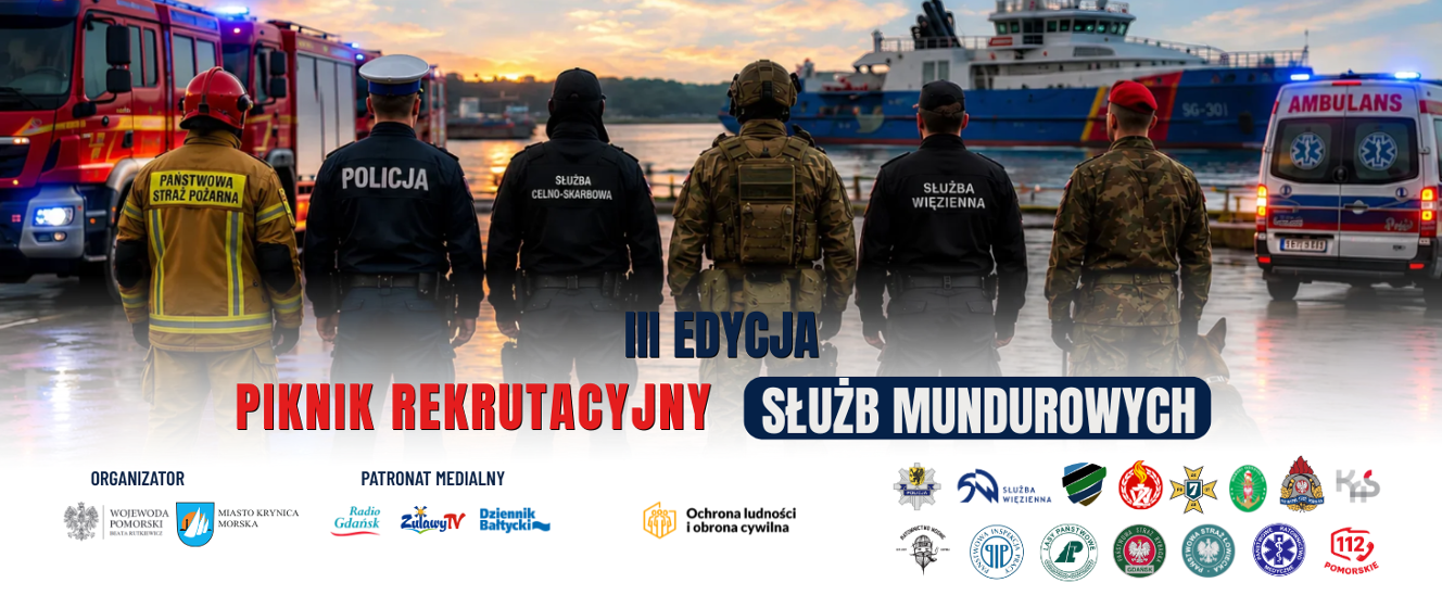 Krynica Morska. Piknik rekrutacyjny służb mundurowych