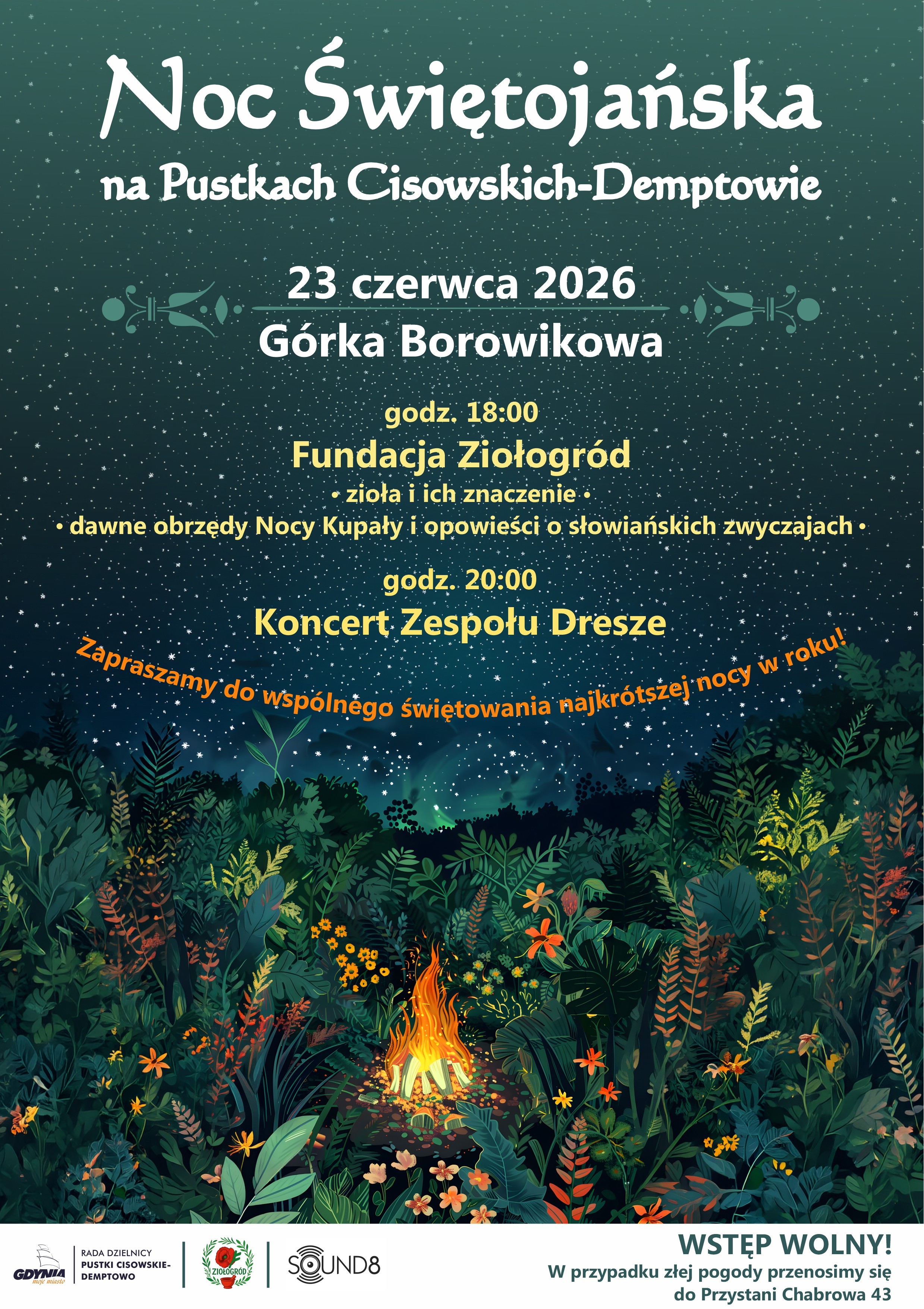 Noc Świętojańska na Pustkach Cisowskich-Demptowie