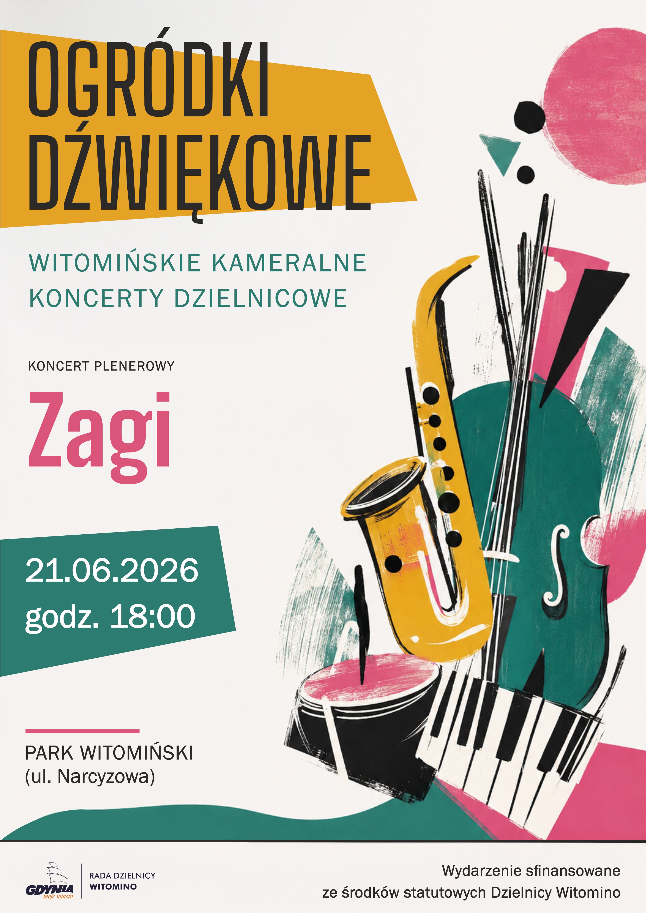 Ogródki Dźwiękowe na Witominie - koncert plenerowy Zagi