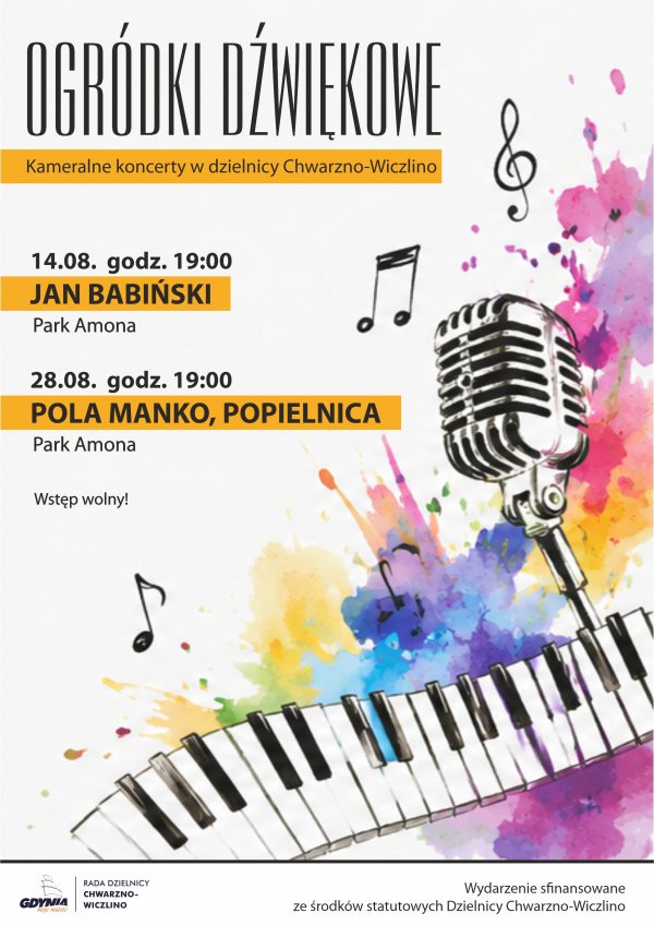 Ogródki Dźwiękowe w dzielnicy Chwarzno-Wiczlino - koncert Jana Babińskiego
