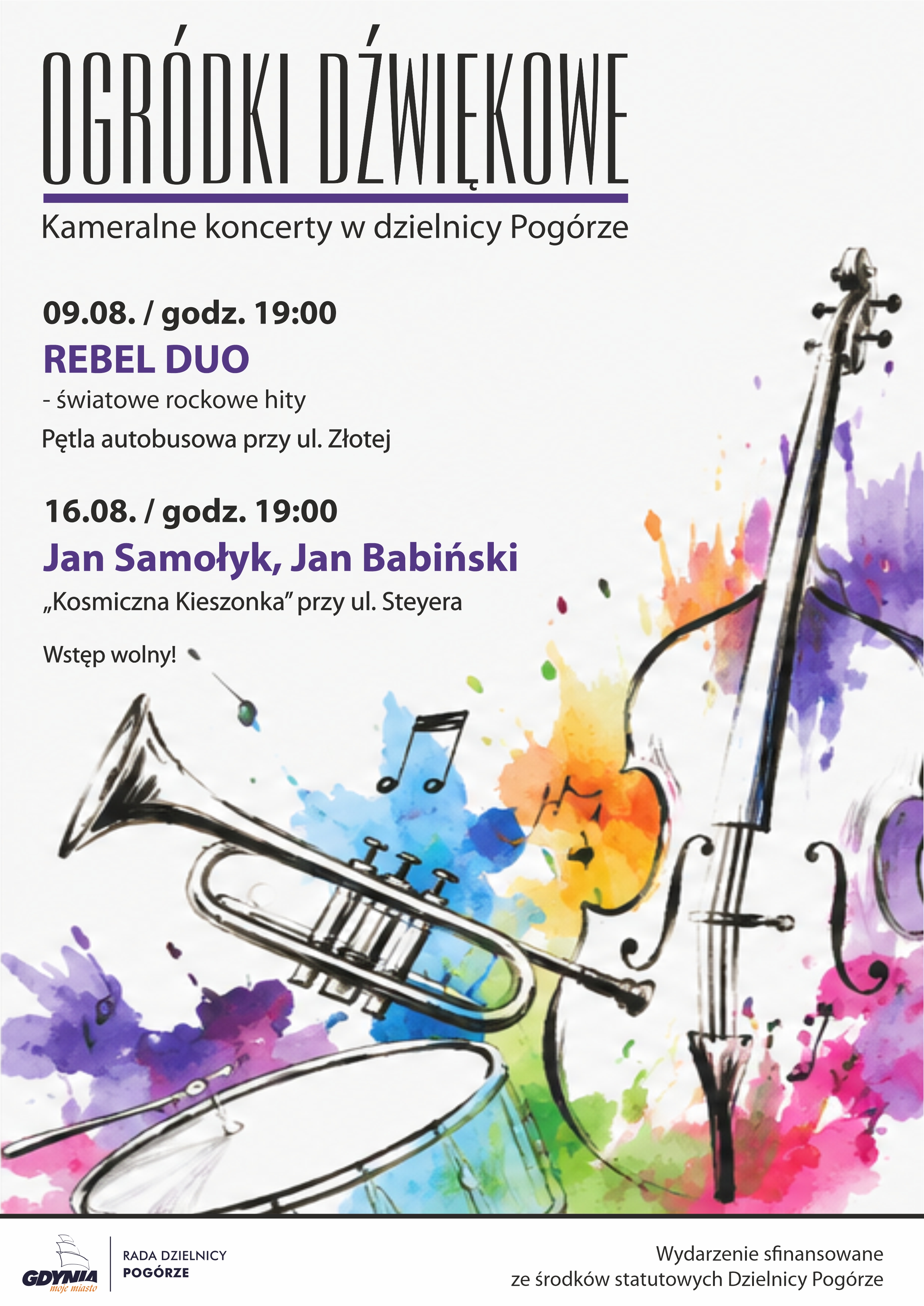 Ogródki Dźwiękowe w dzielnicy Pogórze - koncert Jana Samołyka i Jana Babińskiego