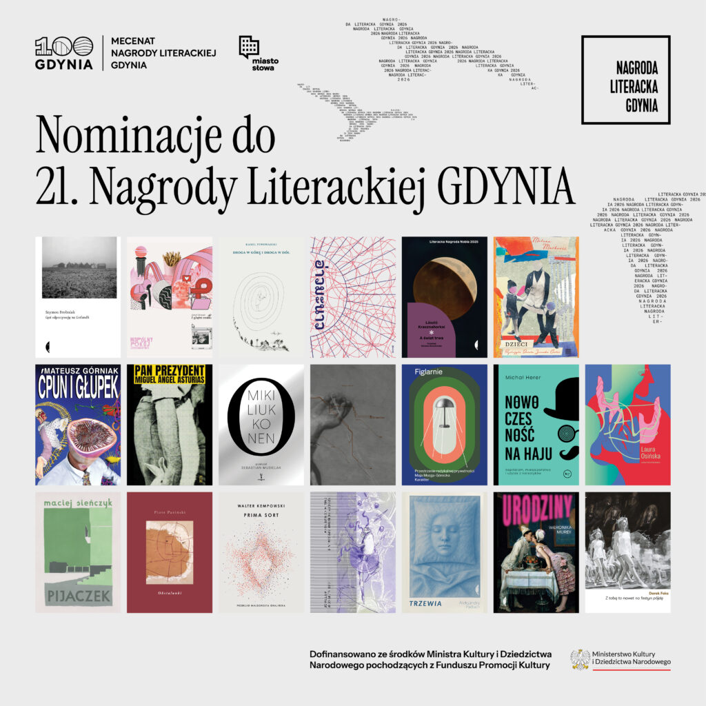 Oto 20. finalistów 21. Nagrody Literackiej GDYNIA