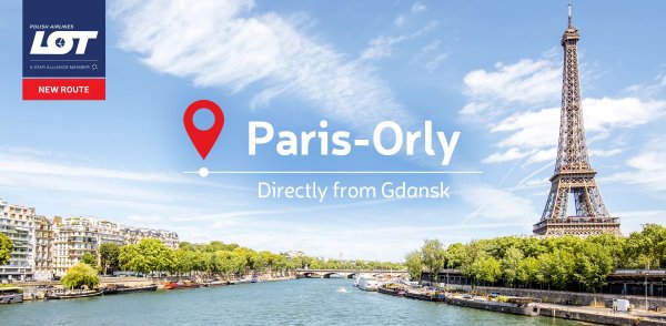 Paryż na wyciągnięcie ręki. LOT poleci z Gdańska prosto na Orly