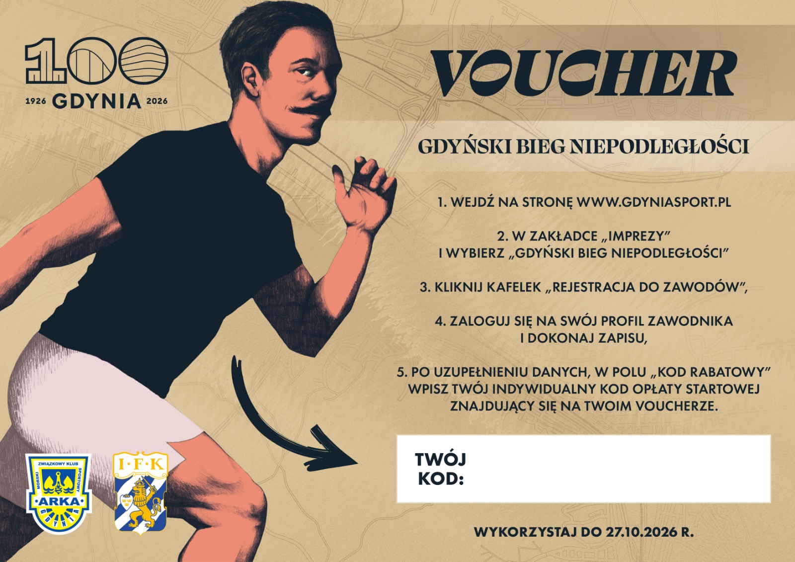 Promocja stulecia: voucher na Bieg Niepodległości za 19,26