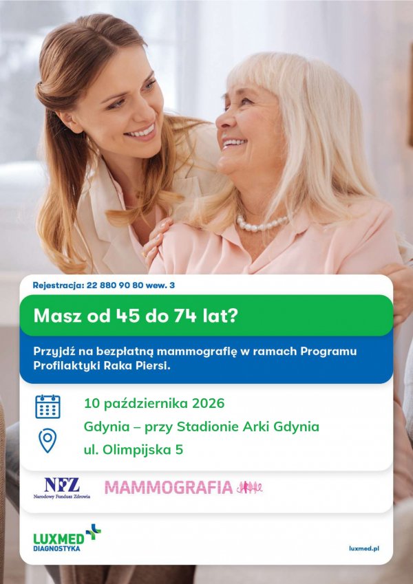 „Różowy Mecz” – badania w mobilnej pracowni mammograficznej LUX MED