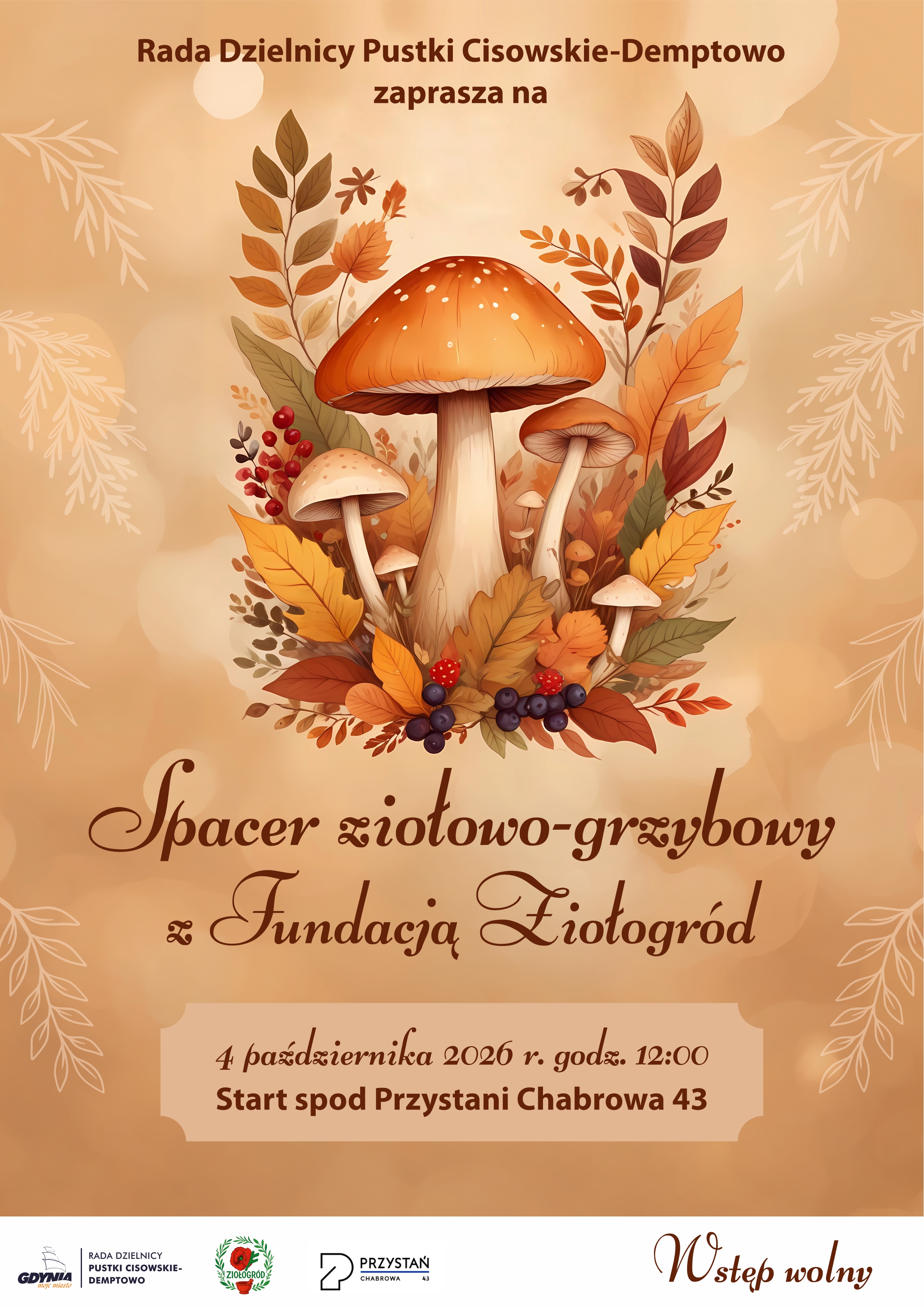Spacer ziołowo-grzybowy na Pustkach Cisowskich-Demptowie