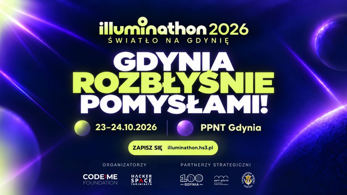 Światło na Gdynię! Illuminathon 2026 połączy sztukę i naukę w roku 100-lecia miasta
