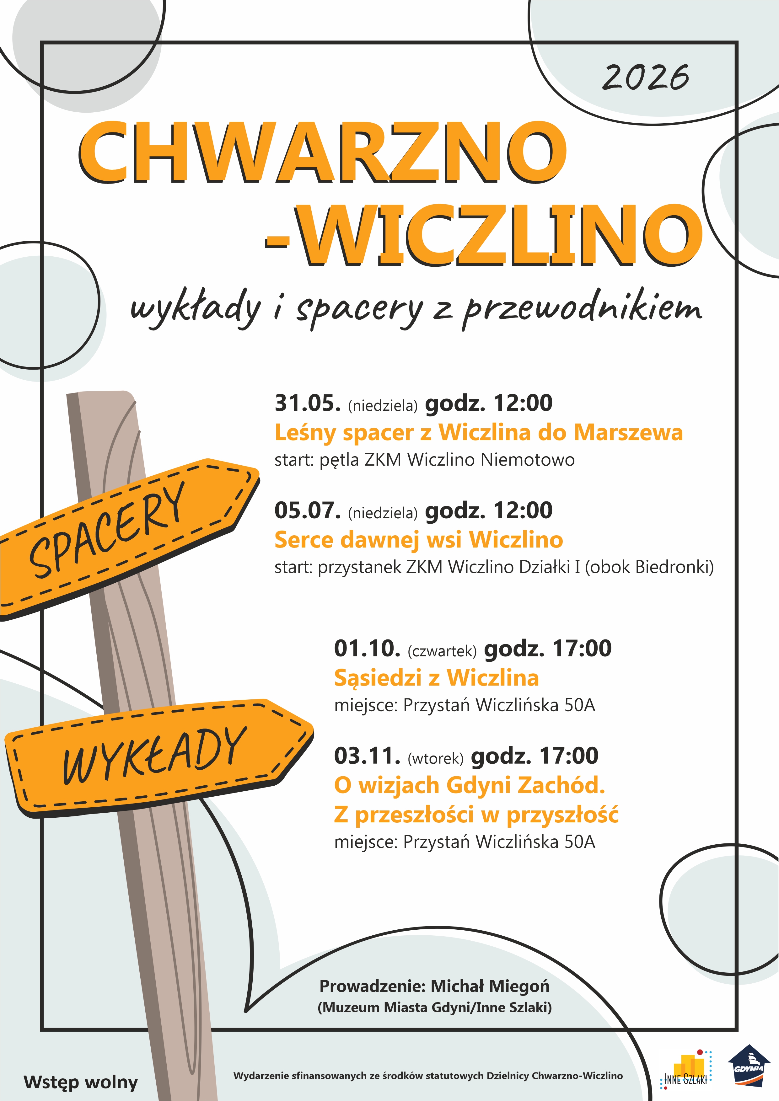 Wykłady i spacery z przewodnikiem po Chwarznie-Wiczlinie