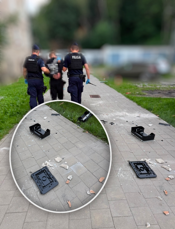 Z okna rzucał cegłami z balkonu, narażał sąsiadów, znieważył policjantów.